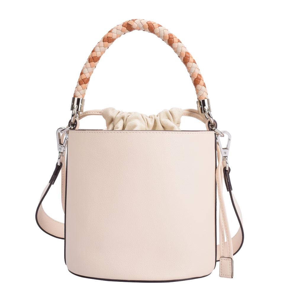 Maria Carla Women’s Fashion Luxury Leather Handbag – CHIARA Small Purse with Woven Handle, Smooth Split Leather