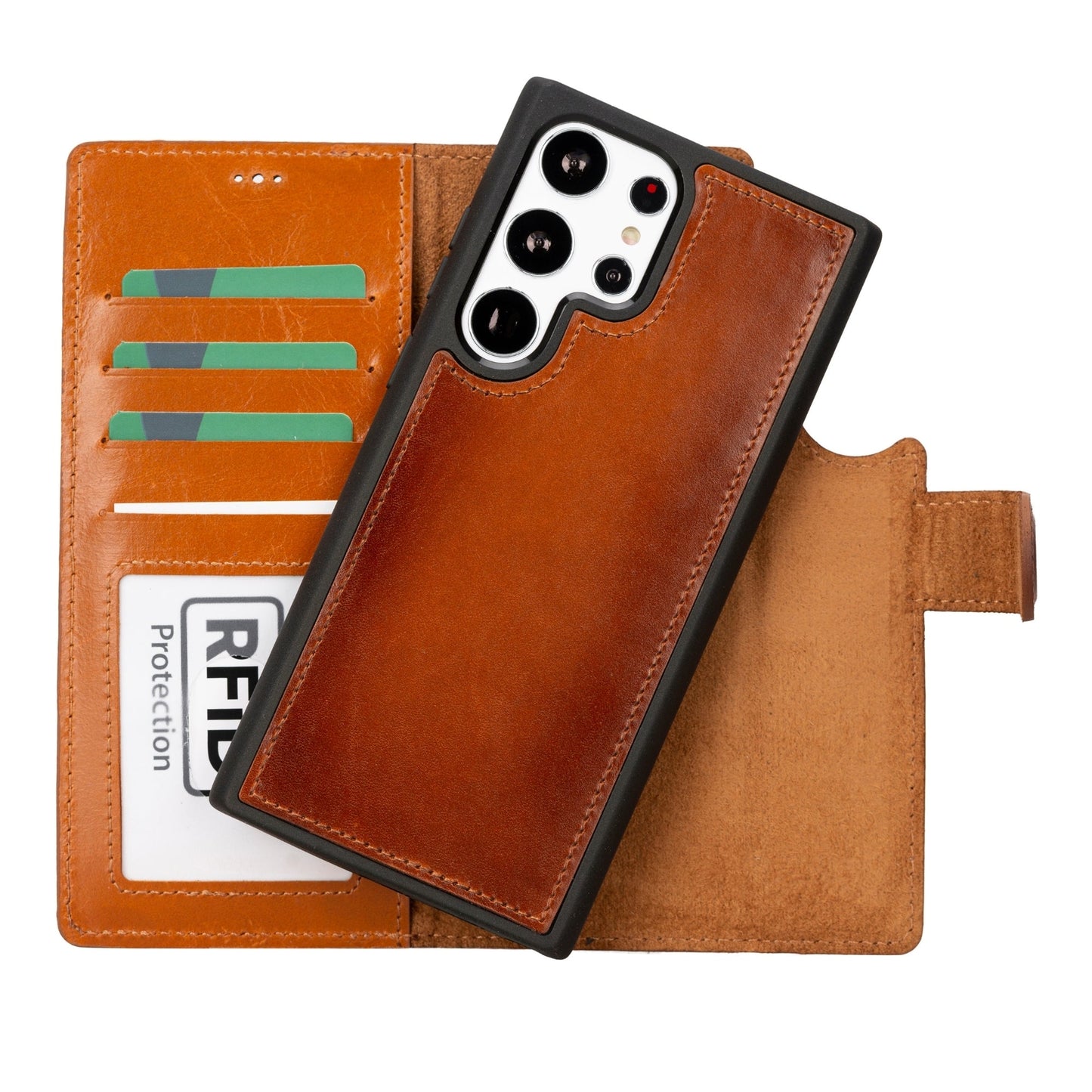 Buffalo Leather Samsung Galaxy S24 Ultra Wallet with Detachable Case