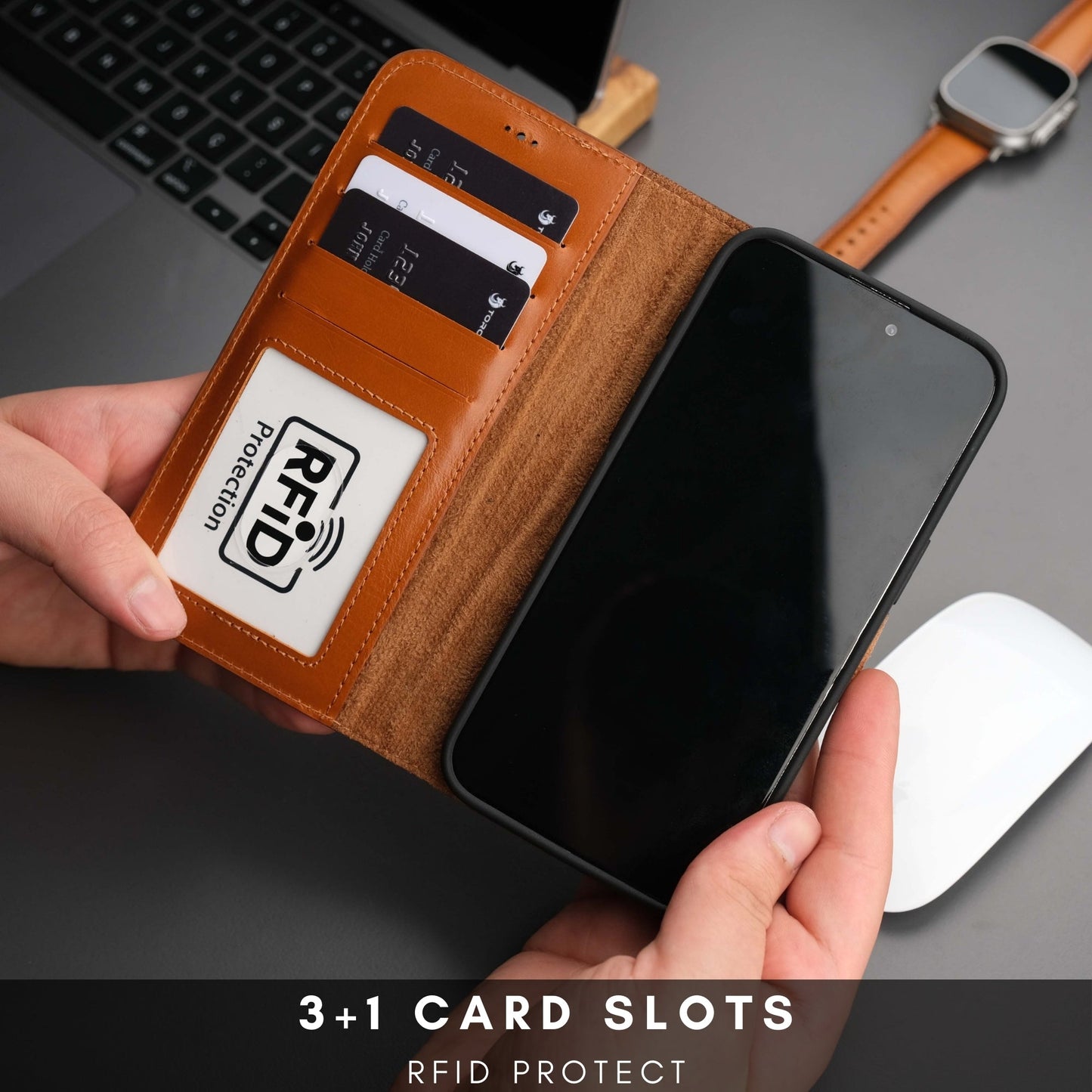 Casper Leather iPhone 14 Wallet Case | MagSafe