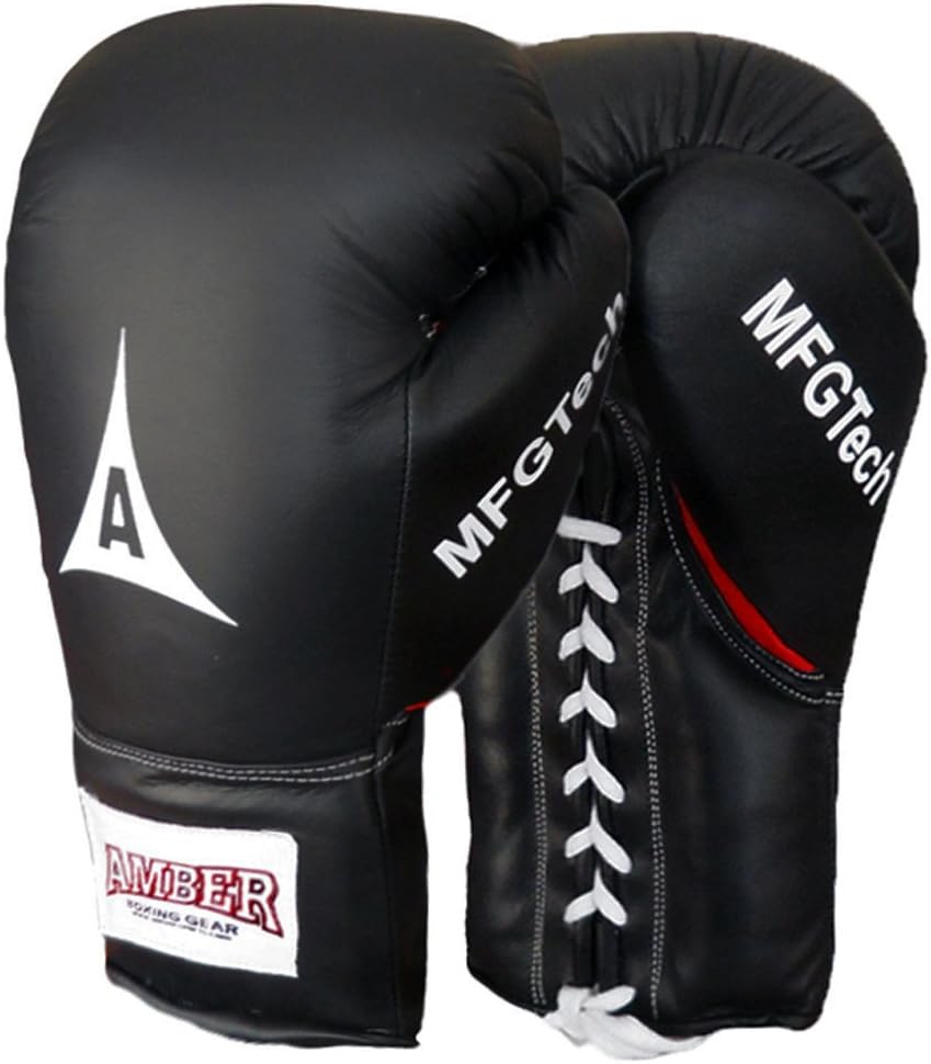 MFG Professional Hook and Loop Leather Training Boxing Gloves MMA