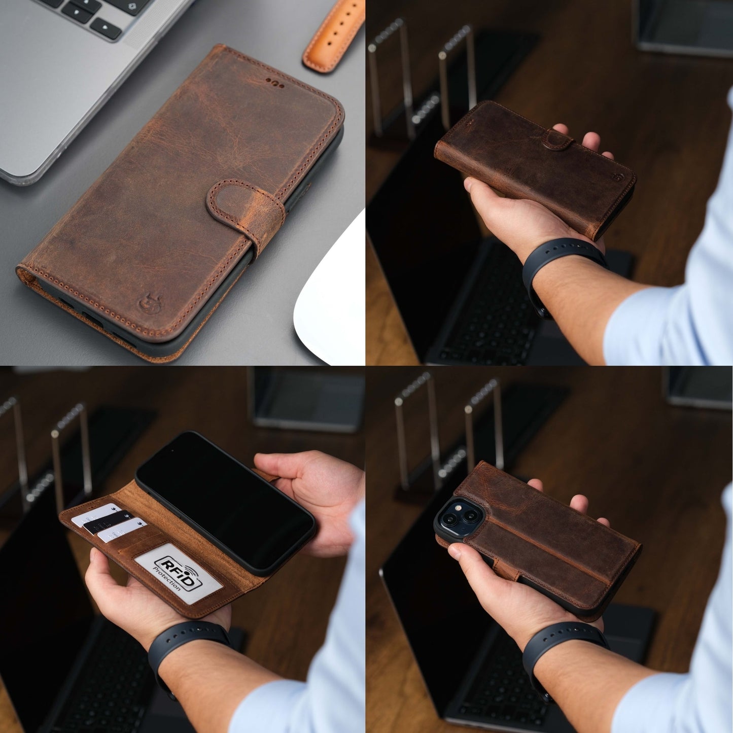 Casper Leather iPhone 14 Wallet Case | MagSafe