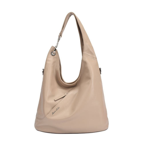 Maria Carla Women’s Fashion Luxury Handbag – MARTINA Large Smooth Cow Leather Bag with Chain Handle