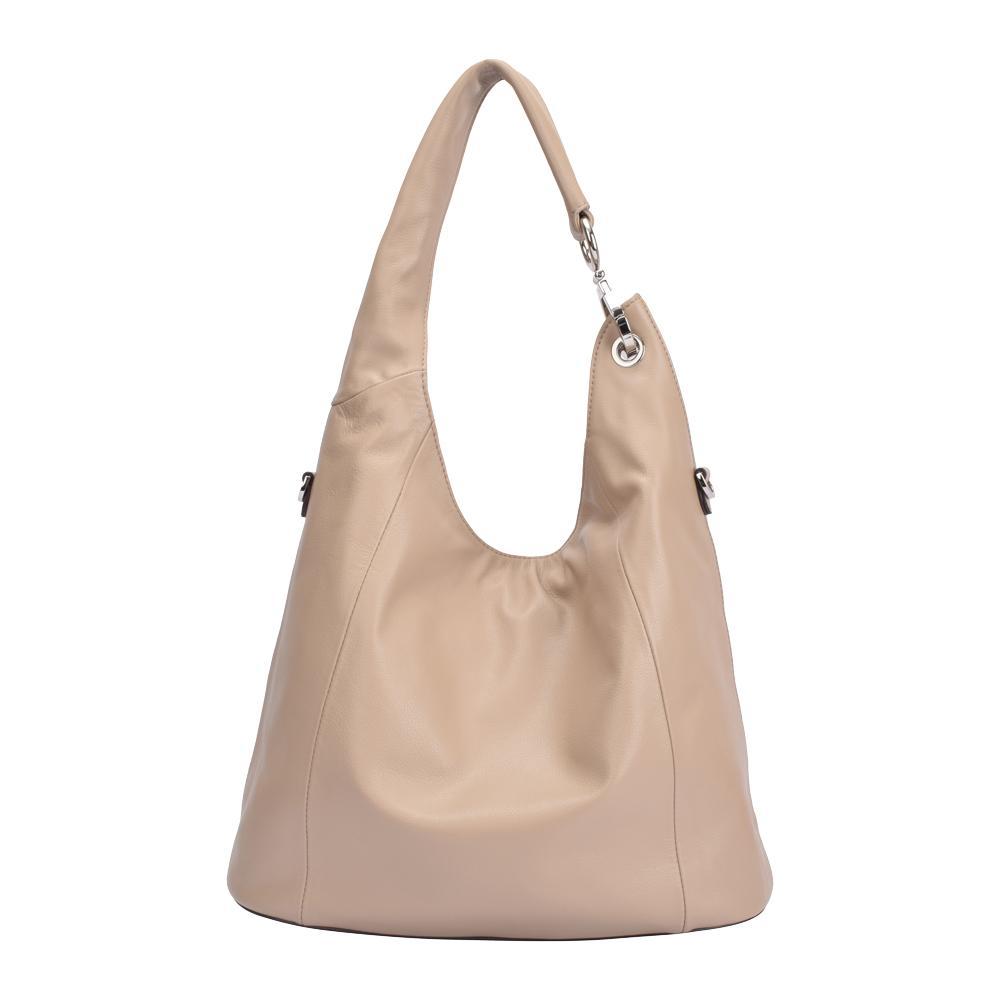 Maria Carla Women’s Fashion Luxury Handbag – MARTINA Large Smooth Cow Leather Bag with Chain Handle