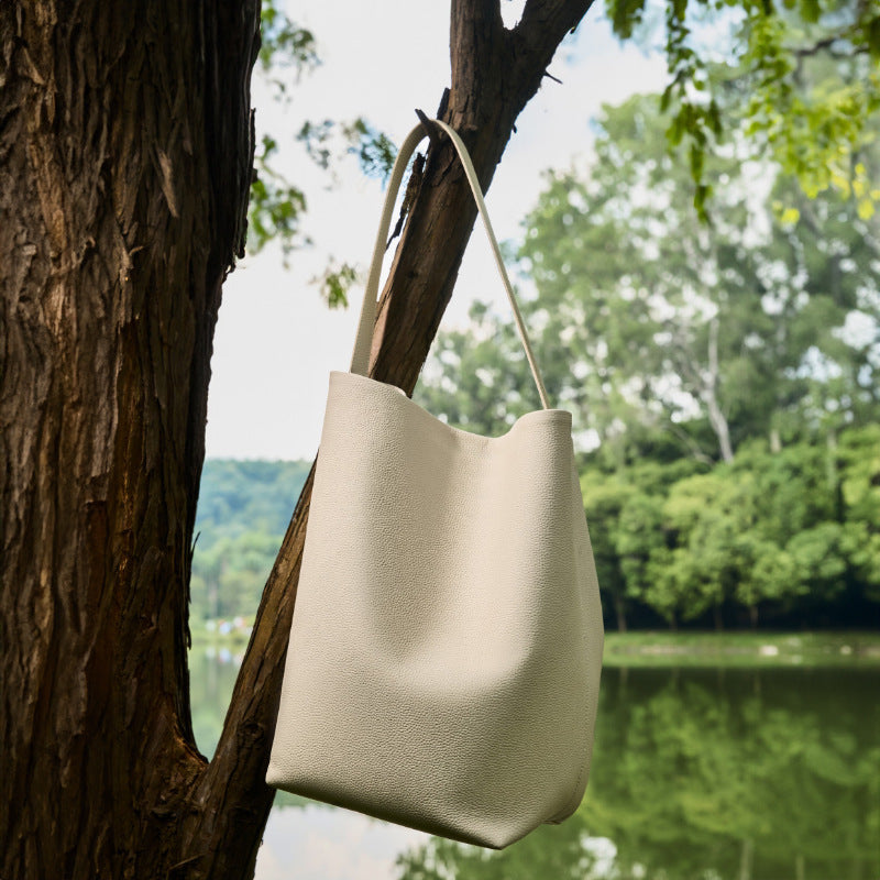 Ideluxe™ – Minimalist Large Capacity Leather Bucket Bag