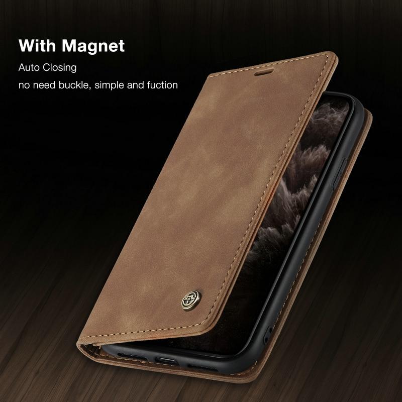 Luxury Magnetic Flip Wallet Case for iPhone 7, 8, X, 11, 12, 13, 14, 15