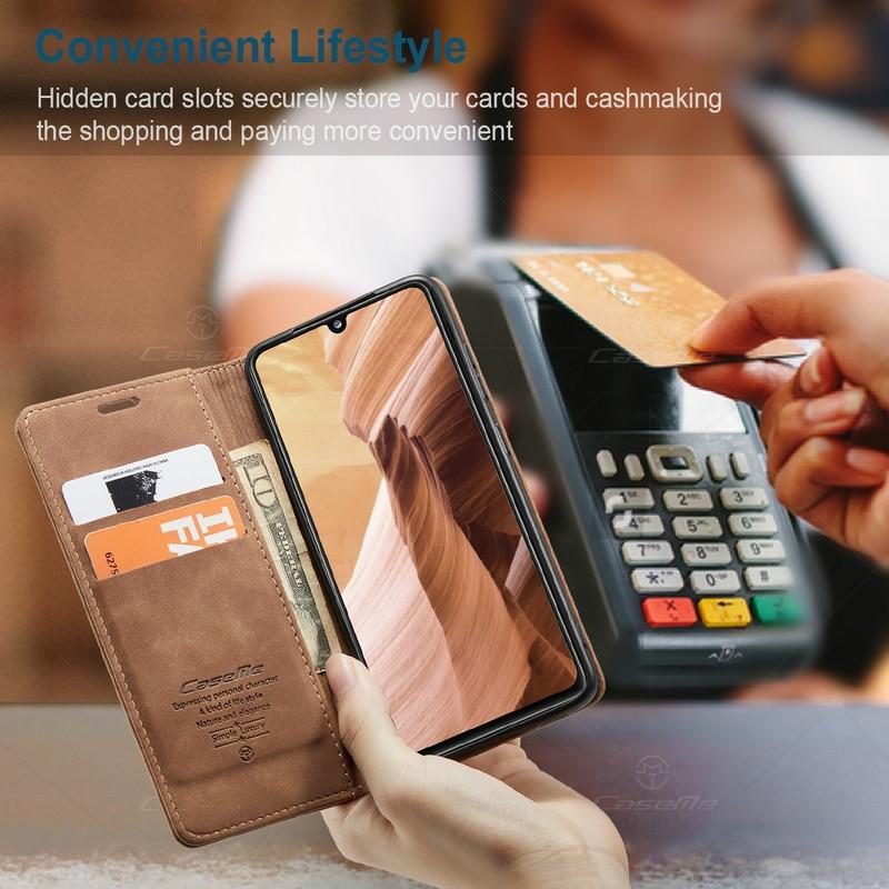 Luxury Magnetic Flip Wallet Case for iPhone 7, 8, X, 11, 12, 13, 14, 15