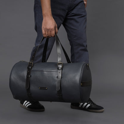Miami Leather Gym Bag – Premium Full-Grain Leather Duffel for Travel & Fitness