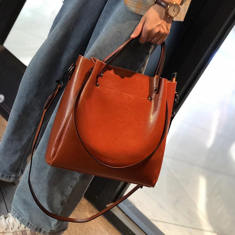 SolunaWeave™ – Heritage Luxe Leather Tote