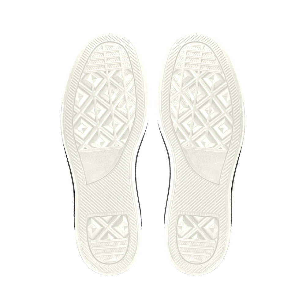 MAP AND SOME ILLUSTRATIONS High Top Action Leather Men's Shoes