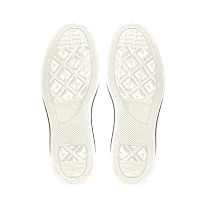 MAP AND SOME ILLUSTRATIONS High Top Action Leather Men's Shoes