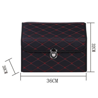 CarVault™ – Foldable Car Trunk Storage Box (Leather Style)