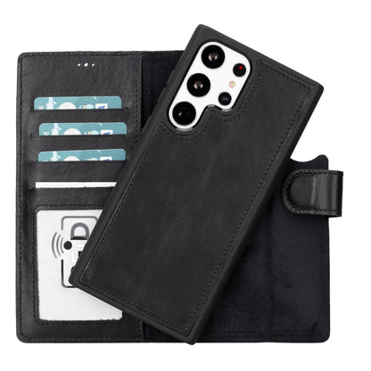 Buffalo Leather Samsung Galaxy S24 Ultra Wallet with Detachable Case