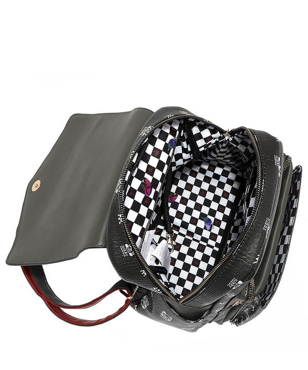 Nicole Lee USA Cat Eco-Leather Convertible Backpack Bag – Sustainable Women’s Shoulder & Backpack Purse