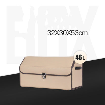 CarVault™ – Foldable Car Trunk Storage Box (Leather Style)