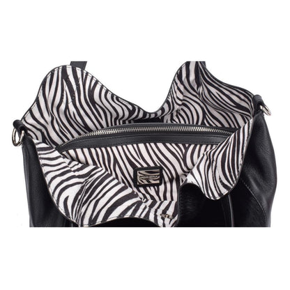 Maria Carla Women’s Luxury Leather Handbag – Flavia Smooth Leather Structured Tote with Horsehair Detail