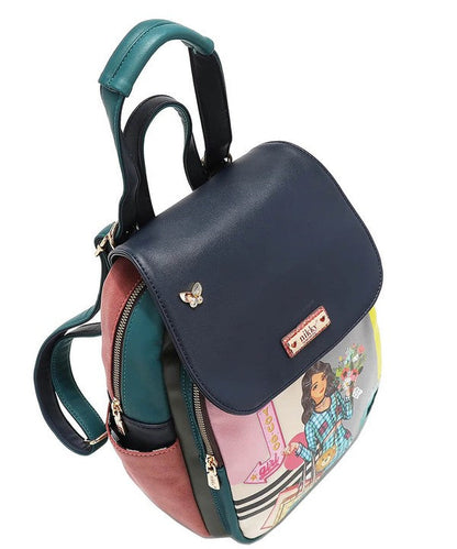 Nicole Lee USA Cat Eco-Leather Convertible Backpack Bag – Sustainable Women’s Shoulder & Backpack Purse