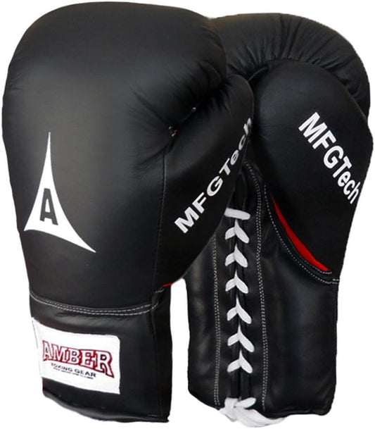 MFG Professional Hook and Loop Leather Training Boxing Gloves MMA
