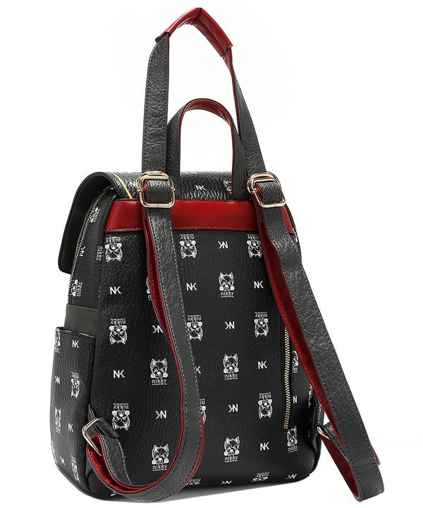 Nicole Lee USA Cat Eco-Leather Convertible Backpack Bag – Sustainable Women’s Shoulder & Backpack Purse