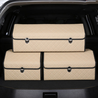 CarVault™ – Foldable Car Trunk Storage Box (Leather Style)