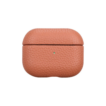 Lychee Leather Earphone Case Orange Fit