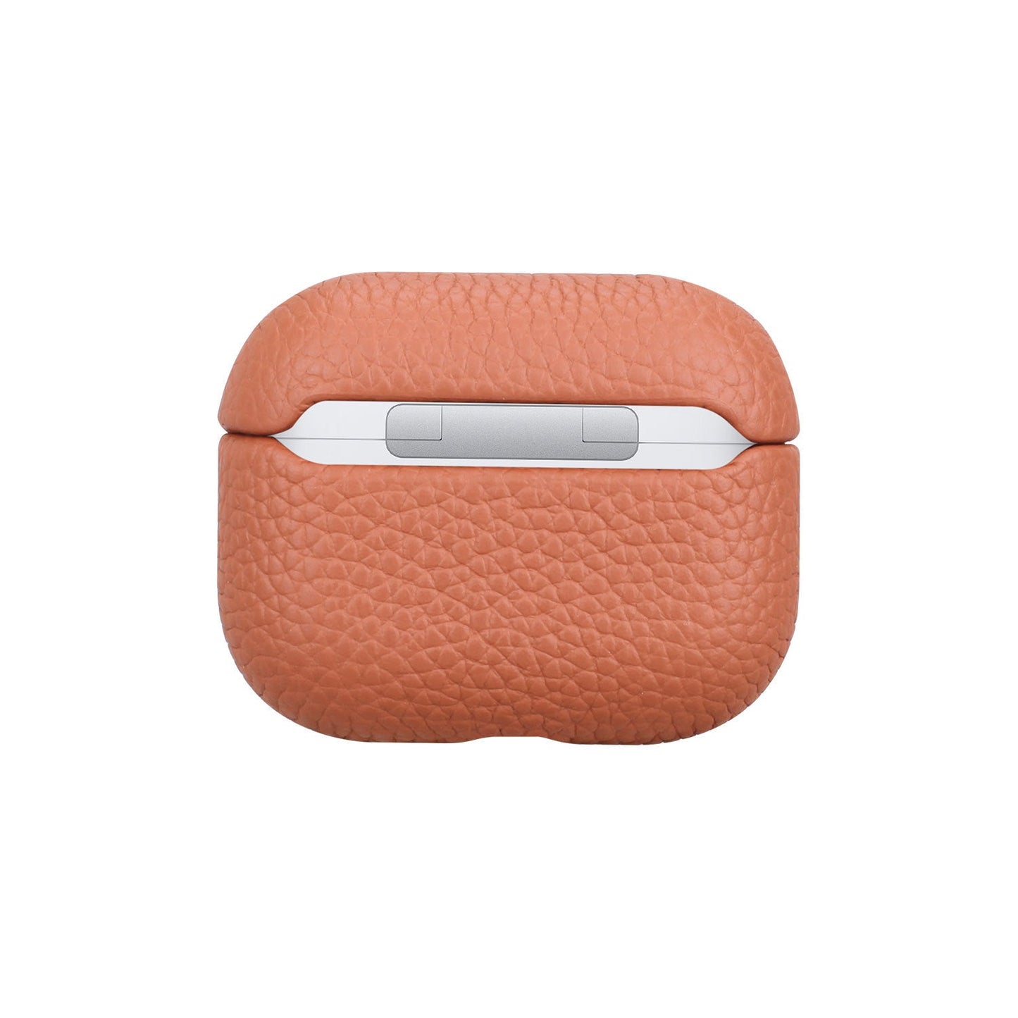 Lychee Leather Earphone Case Orange Fit