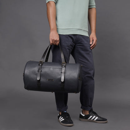 Miami Leather Gym Bag – Premium Full-Grain Leather Duffel for Travel & Fitness