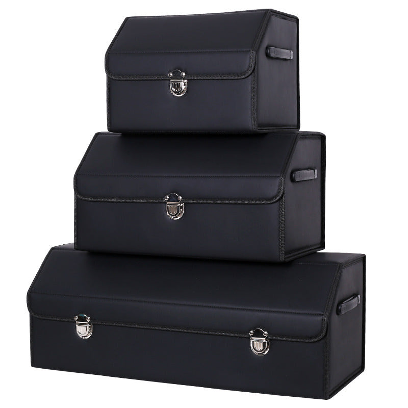 CarVault™ – Foldable Car Trunk Storage Box (Leather Style)