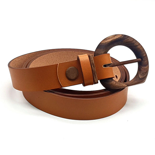 Luxury Wood Belt Fuji Heart 308