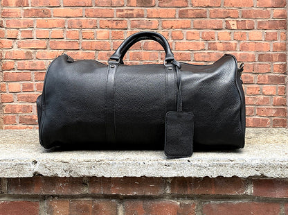 The Endre Weekender – Vintage Full-Grain Leather Duffle Bag for Men & Women