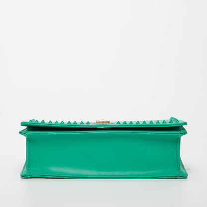 Josie Green Leather Bag with Chain Strap – Women’s Crossbody & Shoulder Purse