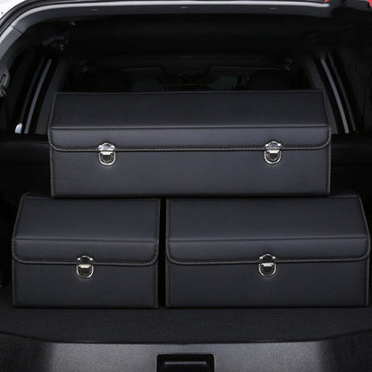 CarVault™ – Foldable Car Trunk Storage Box (Leather Style)