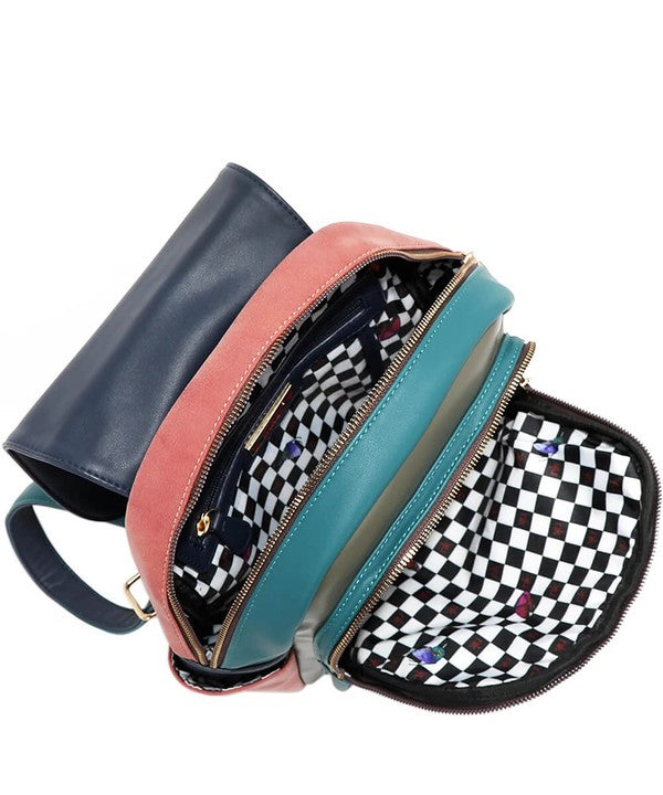 Nicole Lee USA Cat Eco-Leather Convertible Backpack Bag – Sustainable Women’s Shoulder & Backpack Purse