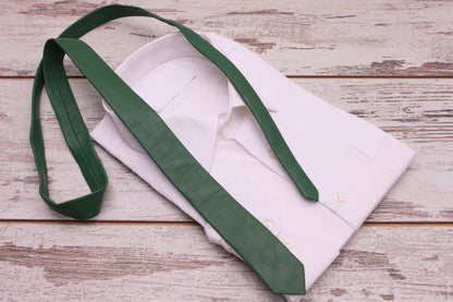 Green Soft Genuine Skinny Tie - Necktie Free Box