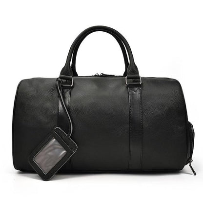 The Endre Weekender – Vintage Full-Grain Leather Duffle Bag for Men & Women