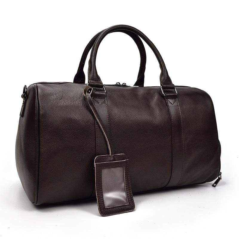 The Endre Weekender – Vintage Full-Grain Leather Duffle Bag for Men & Women