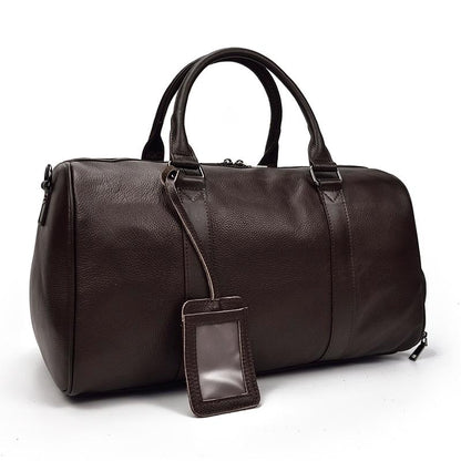 The Endre Weekender – Vintage Full-Grain Leather Duffle Bag for Men & Women