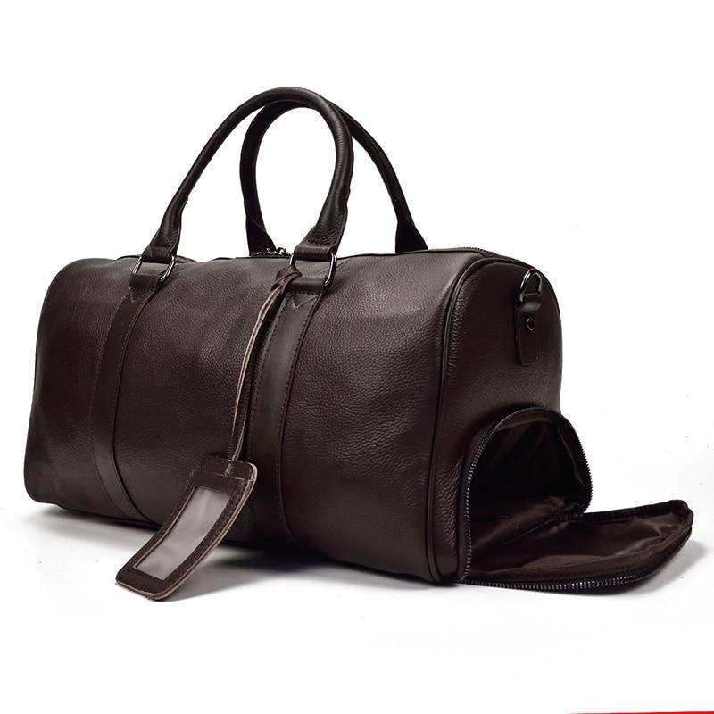 The Endre Weekender – Vintage Full-Grain Leather Duffle Bag for Men & Women